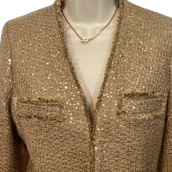 Michael Kors Camel Sequin Blazer - Picture 2 of 4
